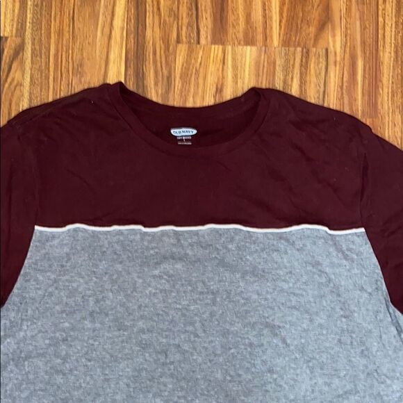 4 for $50 🎃 Old Navy Maroon & Grey Soft Wash Tee Mens Size Large - Picture 5 of 6